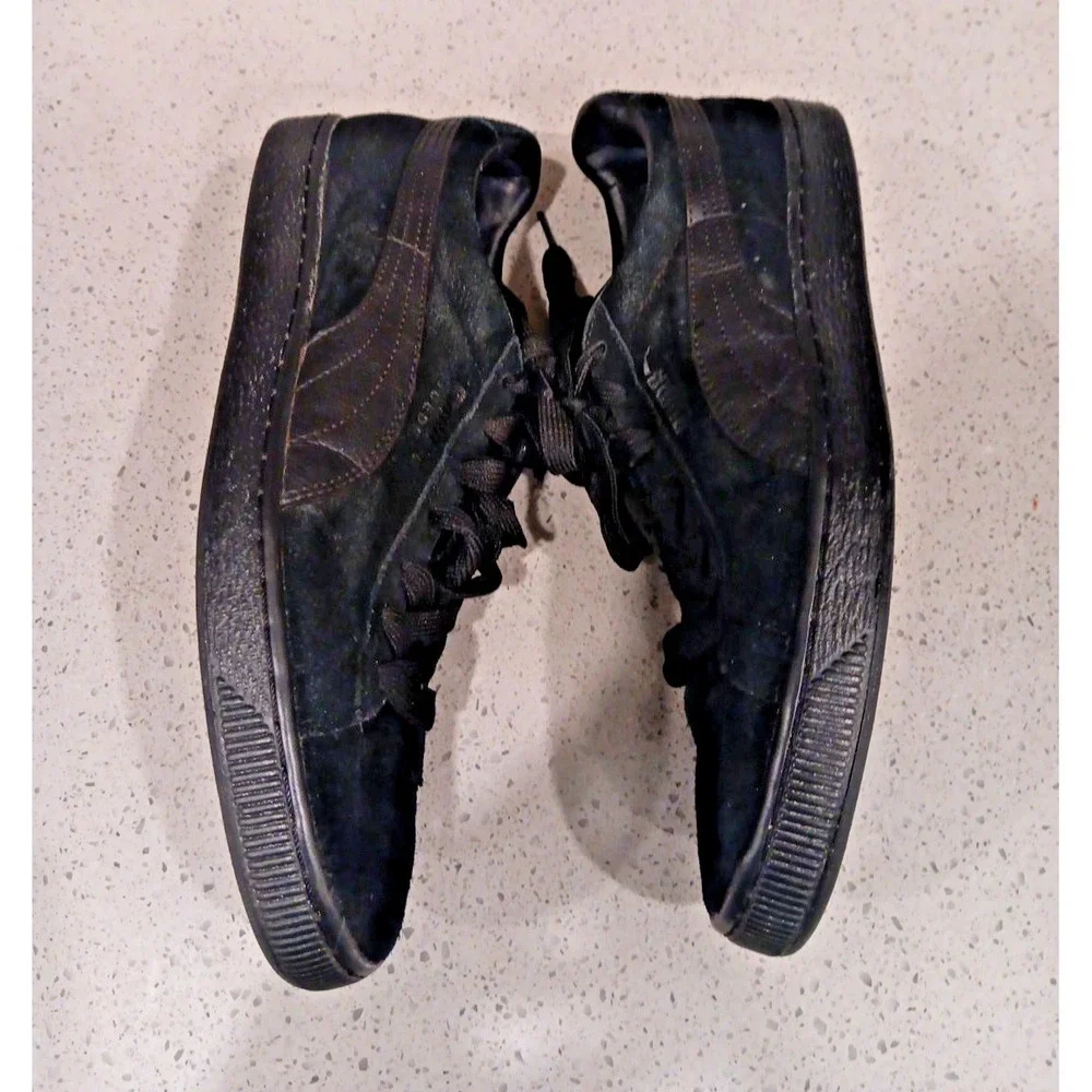 Puma Classic Black Suede Shoe Mens 11.5